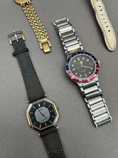 Lot comprenant 13 montres par Swatch, Tissot,...