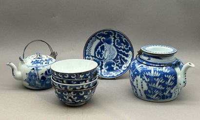 Lot including; four bowls, one cup, one small...