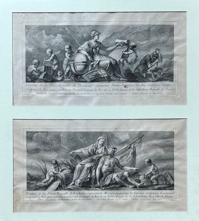Lot comprenant : 
- Étienne FESSARD (1714-1777),...