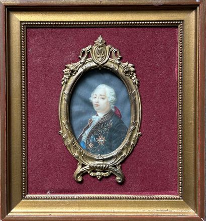 Portrait miniature de Louis XVI dans le goût...