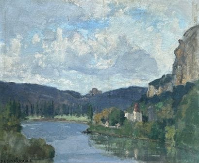 Lot comprenant: 
- Émile GODCHAUX (1860-1938)
Embarcation...
