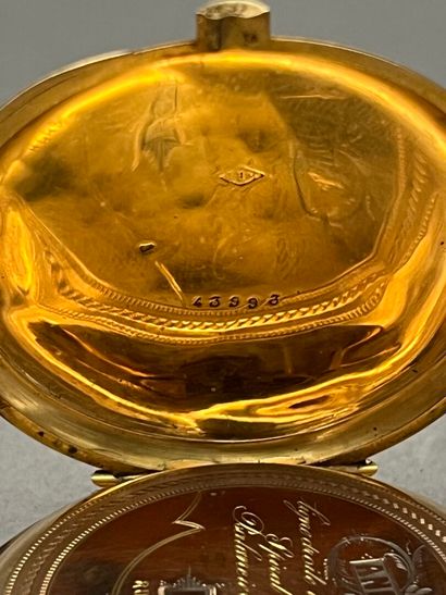 Montre de gousset en or 18 K (750 °/°°)....