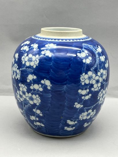 Lot comprenant: 
- Grand plat en porcelaine...