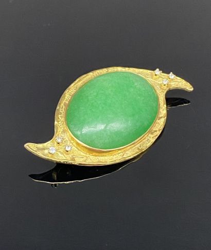 Broche en or 750 °/°° (18 K) en forme de...
