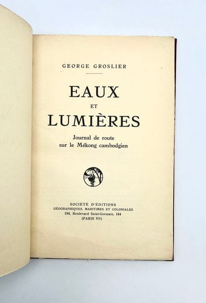 1929
George GROSLIER
Eaux et Lumières. Journal...