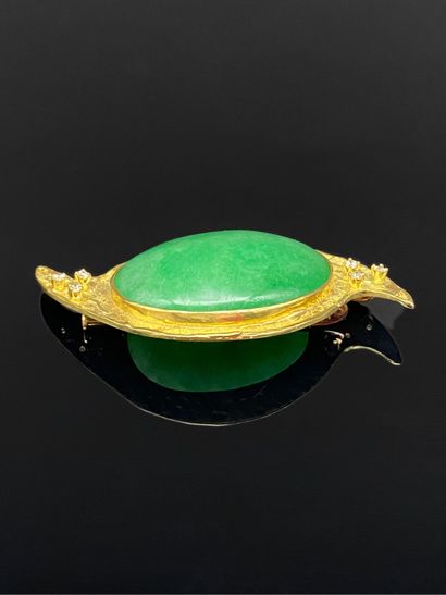 Broche en or 750 °/°° (18 K) en forme de...