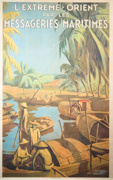 1920-1930
THE FAR EAST BY MESSAGERIES MARITIMES
Lithographic...