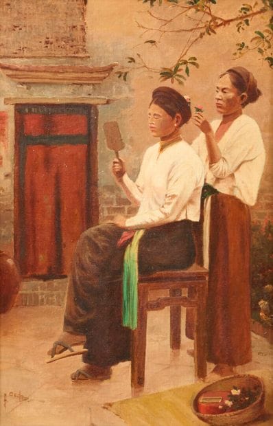 Albert CEZARD (1869-1916). 
Jeune fille à...