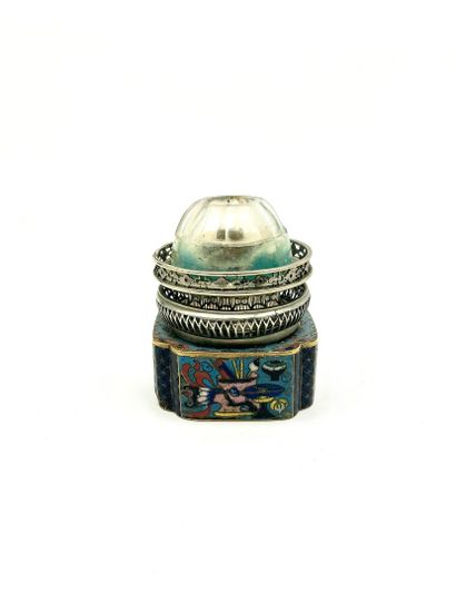 Baitong (paktong) and cloisonné enamel opium...