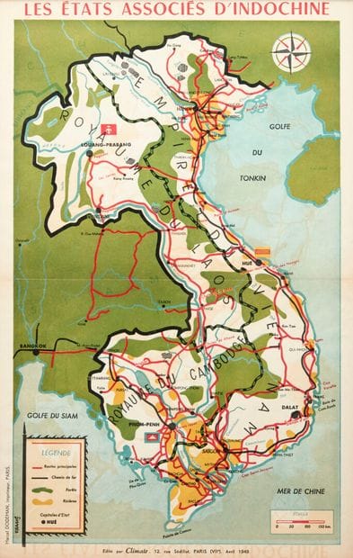 1949
THE ASSOCIATED STATES OF INDOCHINA.
Color...