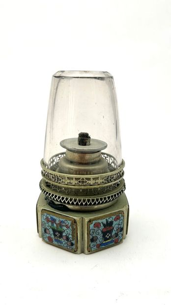 Hexagonal baitong (paktong) and cloisonné...