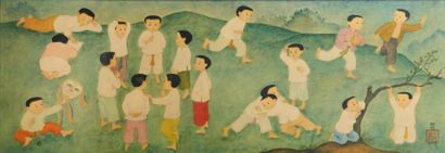 After MAI THU (1906-1980). 
The classroom....
