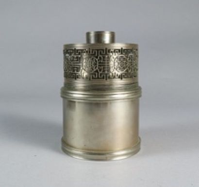 Lampe à opium de voyage en baitong (paktong)...