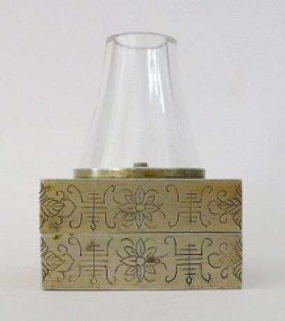Lampe à opium de coffret de voyage, en baitong...
