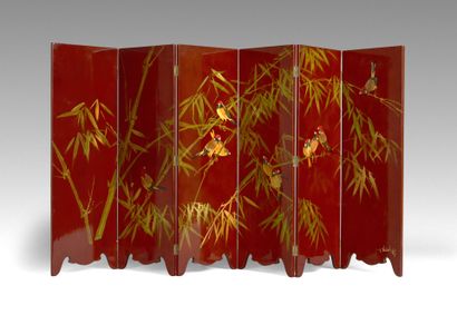 NGUYEN THANH LÊ (1919-2003).
Paravent de...