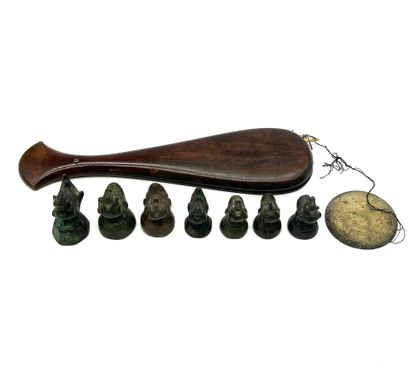 Large scale, exotic wood case, brass pan...