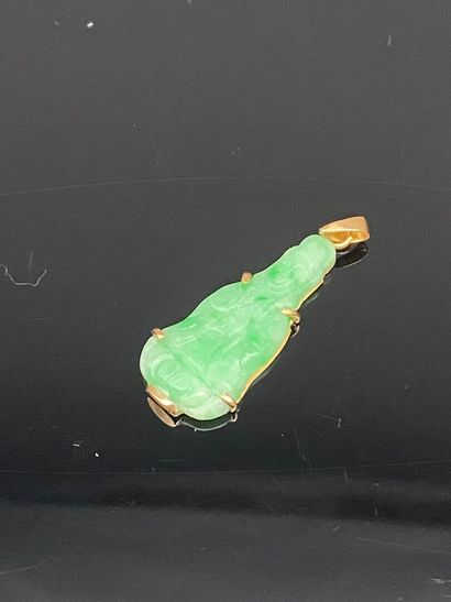 Deux pendentifs comprenant:
- Un anneau fin...