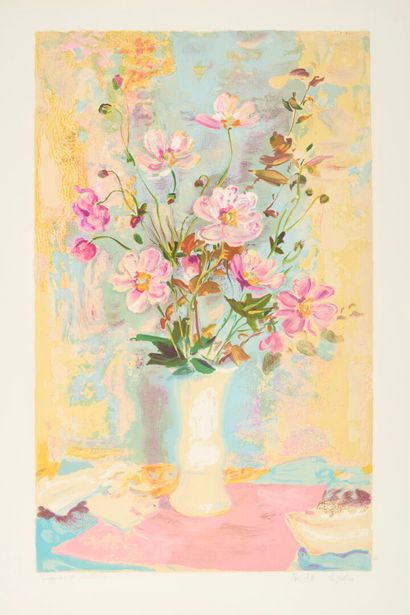 LE PHO (1907-2001). 
Bouquet de fleurs, 1965....