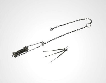 Baitong and 800°/°° silver chatelaine composed...