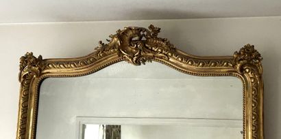 *Mantel in molded, carved, stuccoed and gilded...