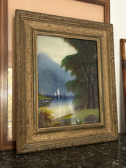 *Lot of 5 framed pieces including: 
- Nelly...