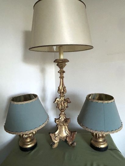 *Lot of 4 lamps n molded, carved, stuccoed...
