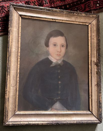 *Lot of 3 framed pieces, including: 
- 19th...