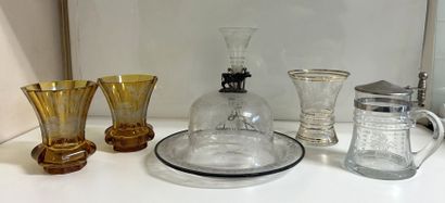 *Lot of cut or molded crystal objects with...