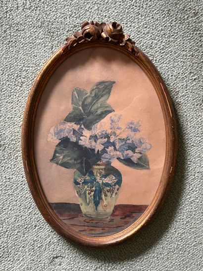 *Lot of 5 framed pieces including: 
- Nelly...