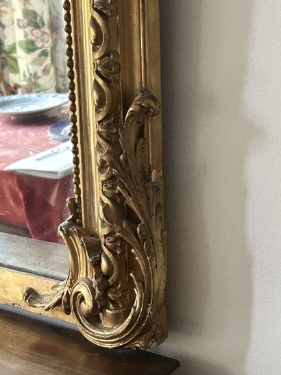 *Mantel in molded, carved, stuccoed and gilded...