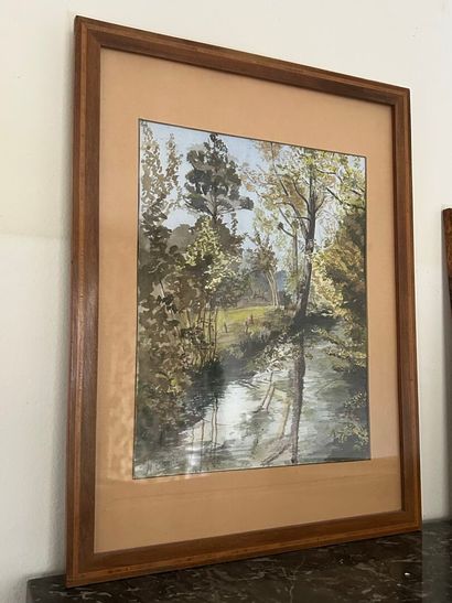 *Lot of 5 framed pieces including: 
- Nelly...