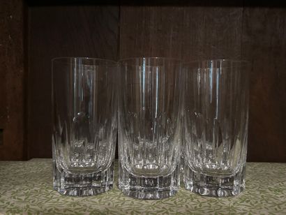 *DAUM, France. 
Suite of 6 crystal orangeade...