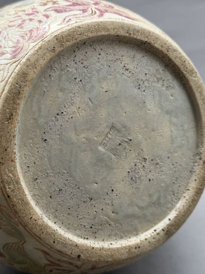 BIEN HOA. 
A baluster-shaped stoneware vase,...