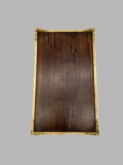 A rectangular tea tray, also known as a 
