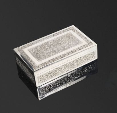 CAMBODIA, 20th century. 
800°/°° silver cigar...