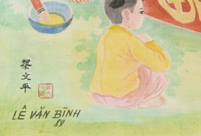 LE VAN BINH (20th century).
The Tet Festival.
Painting...