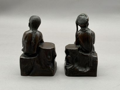 Thu Dau Mot School.
Two elegant young women...