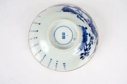Large blue-and-white porcelain bowl, known...