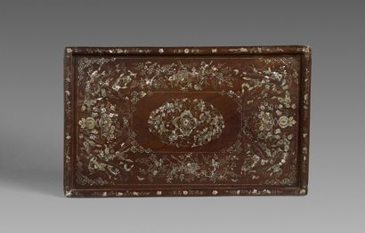 A set of two oval trays and one rectangular...