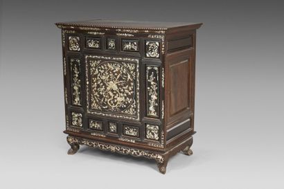 Ancestral altar made of exotic wood with...