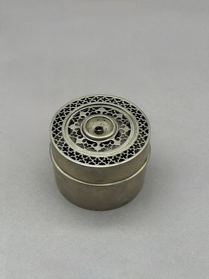 Set of two opium lamp bases made of baitong...