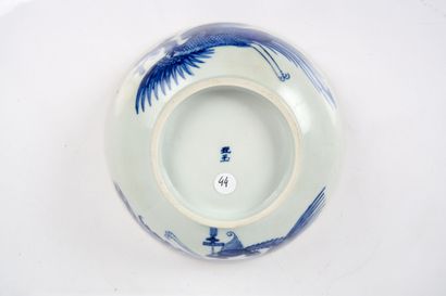 Large blue-and-white porcelain bowl, known...