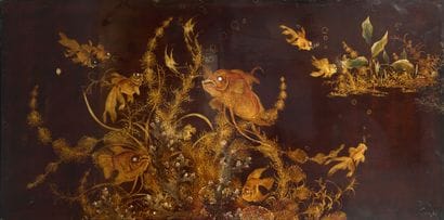 SONG HO.
Seabed. Circa 1950.
Polychrome and...