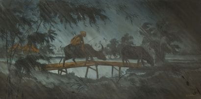 MINH NGOC (20th century).
Buffalo herder...