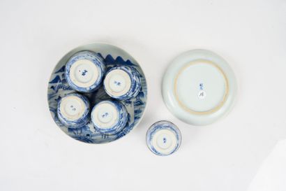Blue-and-white porcelain tea set, known as...