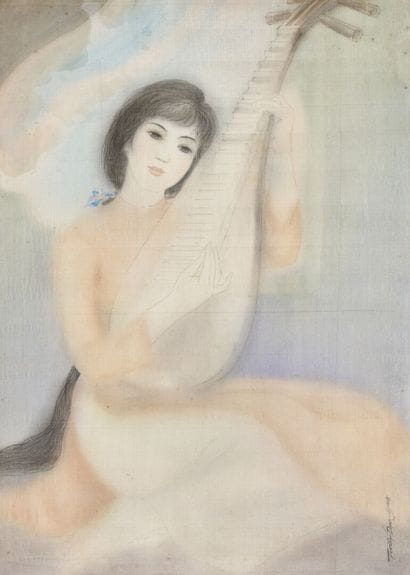 TRÂN DUC (20th century).
Woman at Ty Bà.
Painting...