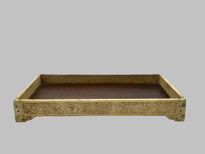 A rectangular tea tray, also known as a 