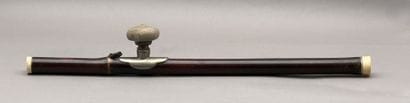 *Bamboo opium pipe, paktong mouthpiece, ivory...