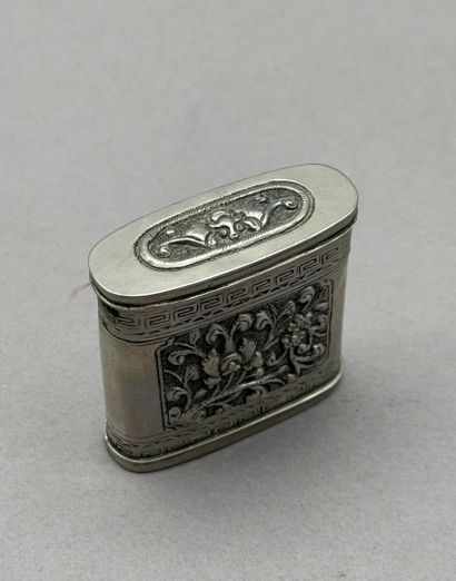 Opium box made of baitong (paktong) and copper,...