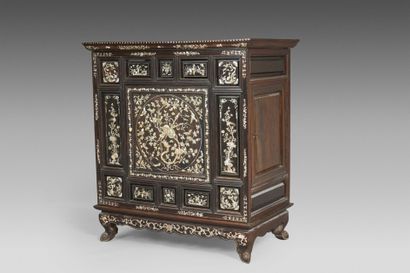 Ancestral altar made of exotic wood with...